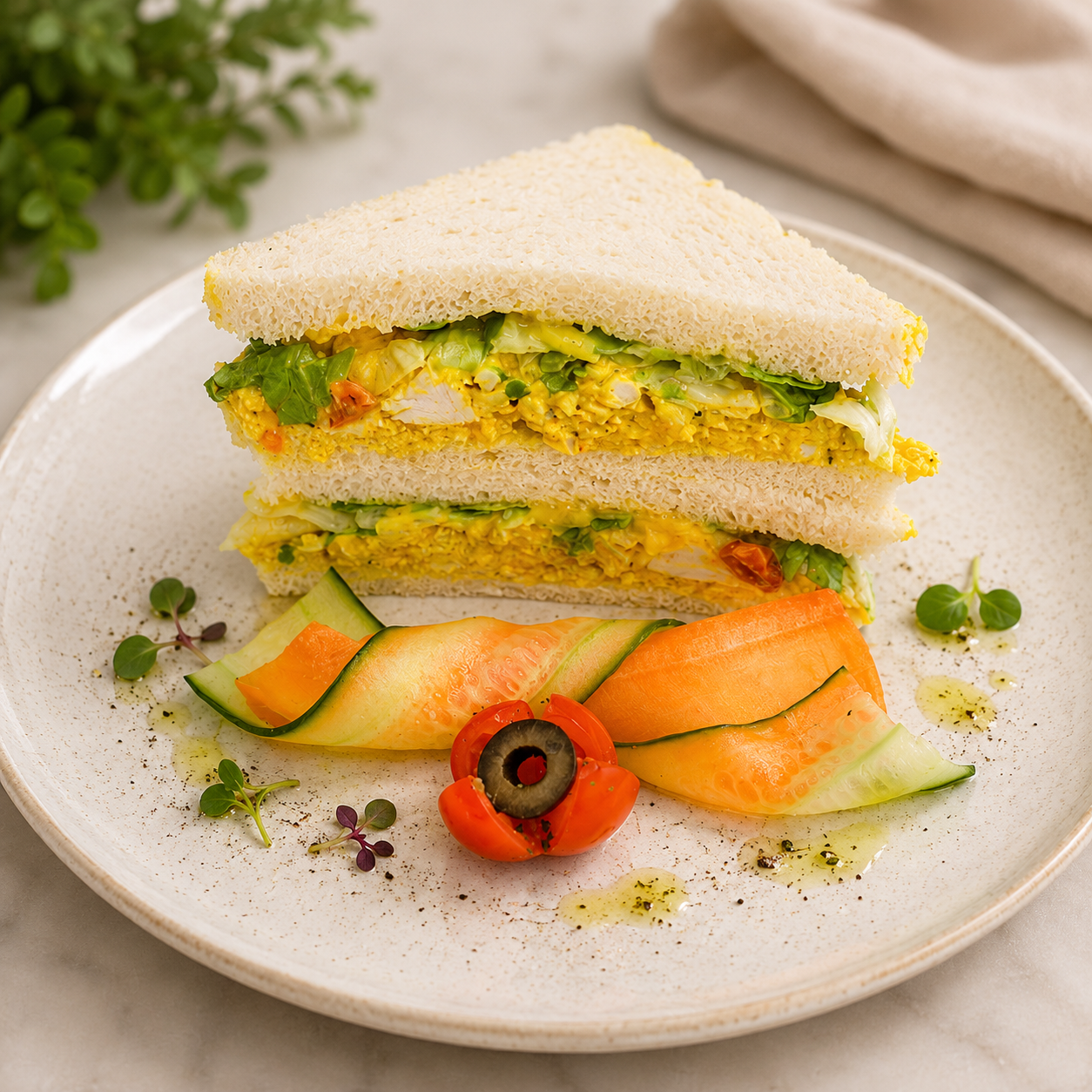 Coronation Chicken & Mango Sauce Sandwich