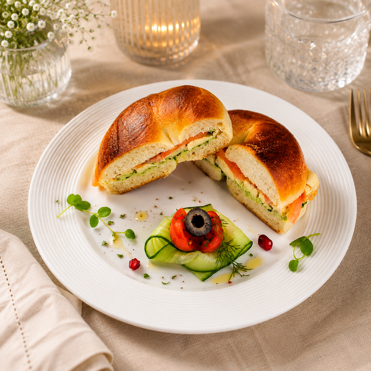 Pepper Frittata Bagel