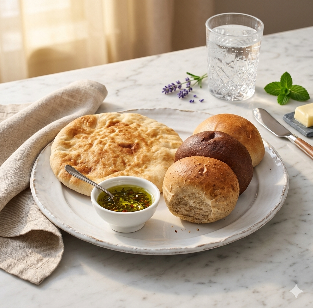 Trio of Bread And Pitta