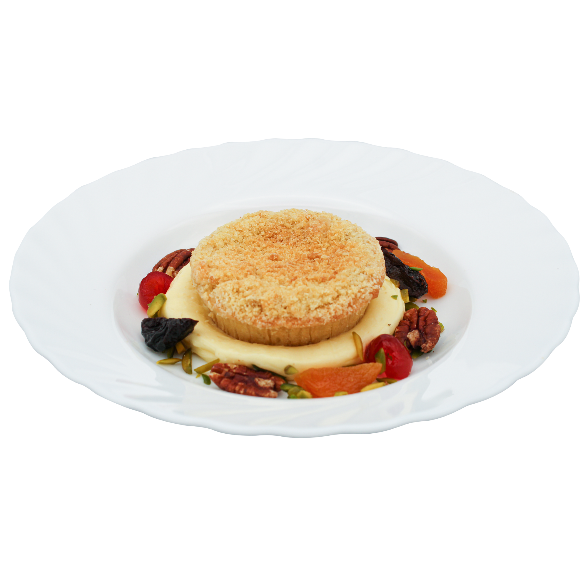 Crumble Tart With Custard