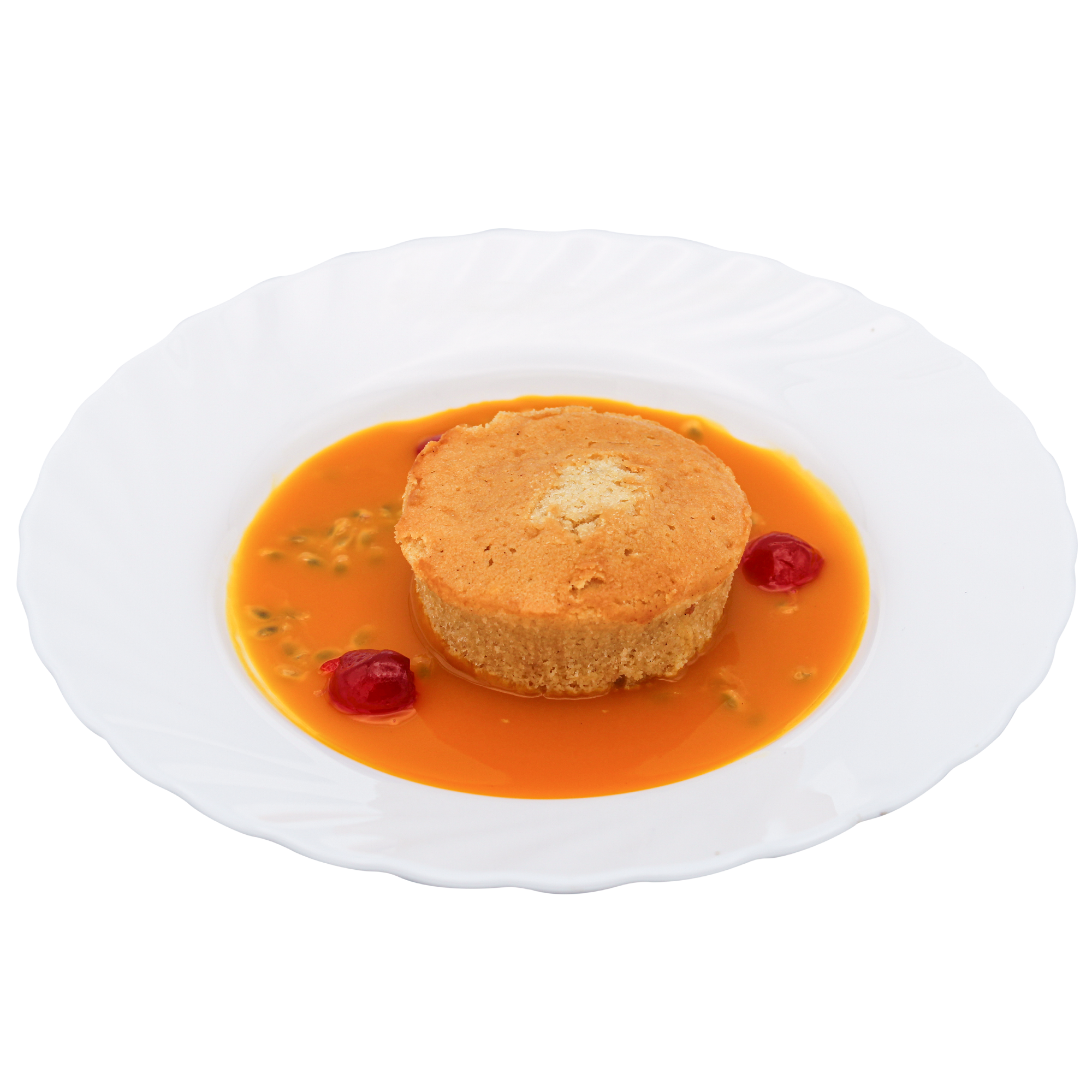 Victoria Sponge In Fruit Sauce