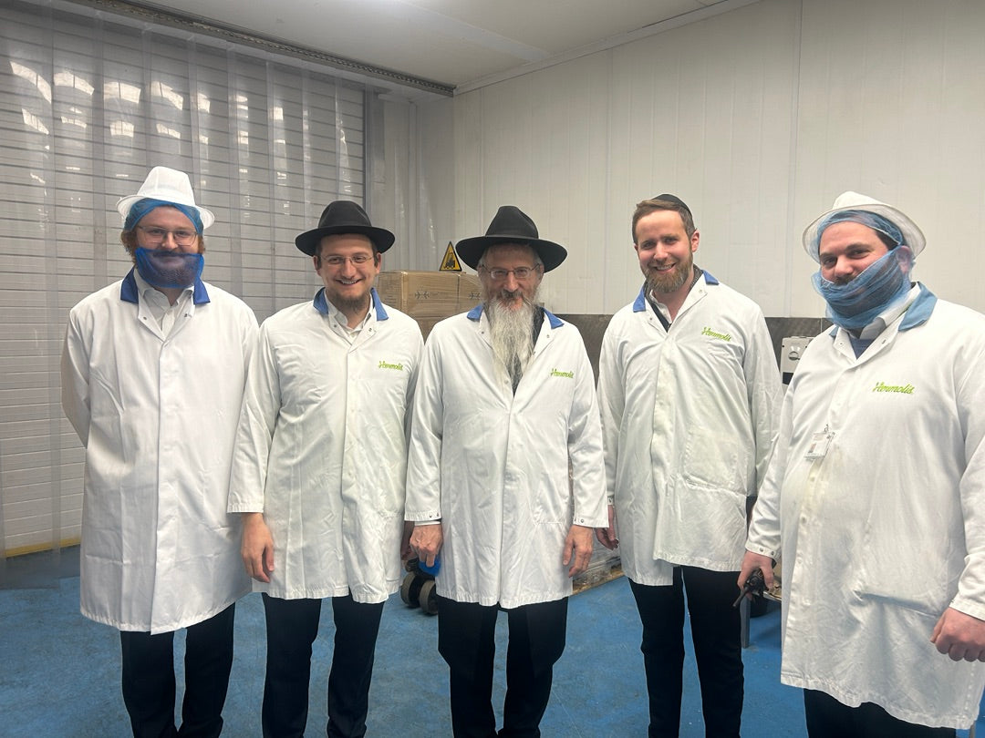 Rabbi Berel Lazar Visits Hermolis and Tours the Factory