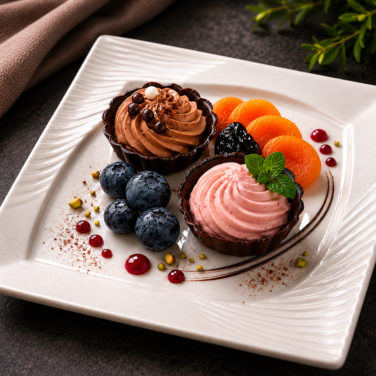 Chocolate Shell filled with Mousse