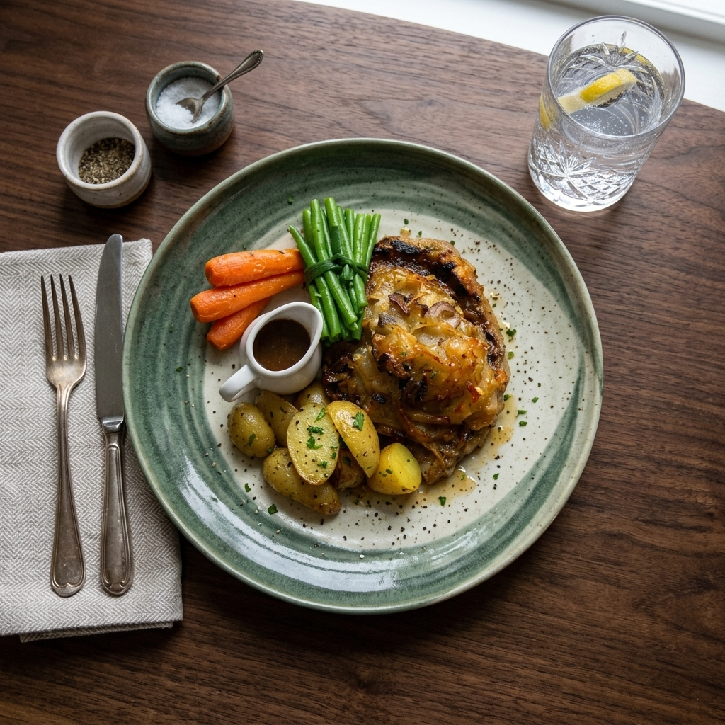 Slow Cooked Rib of Beef with Vegetables