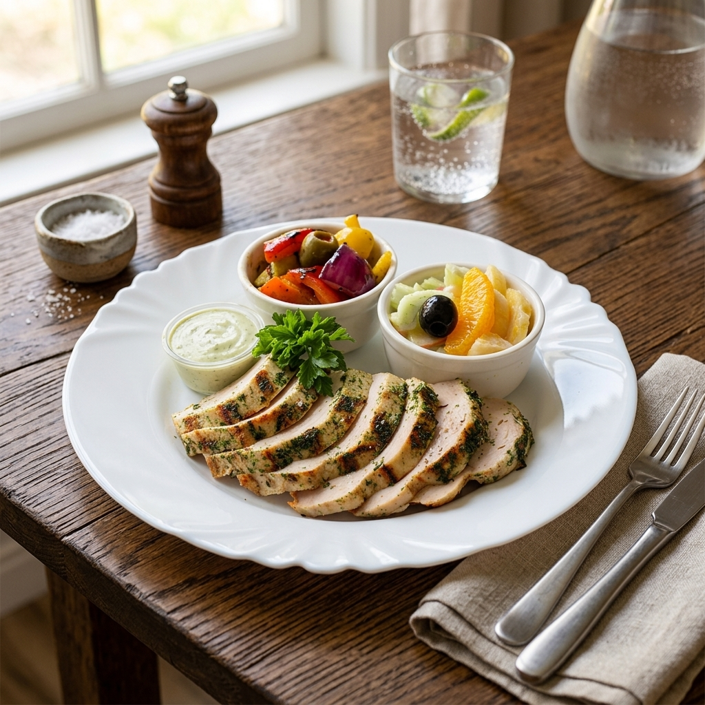 Cold Herb Roast Chicken Breast