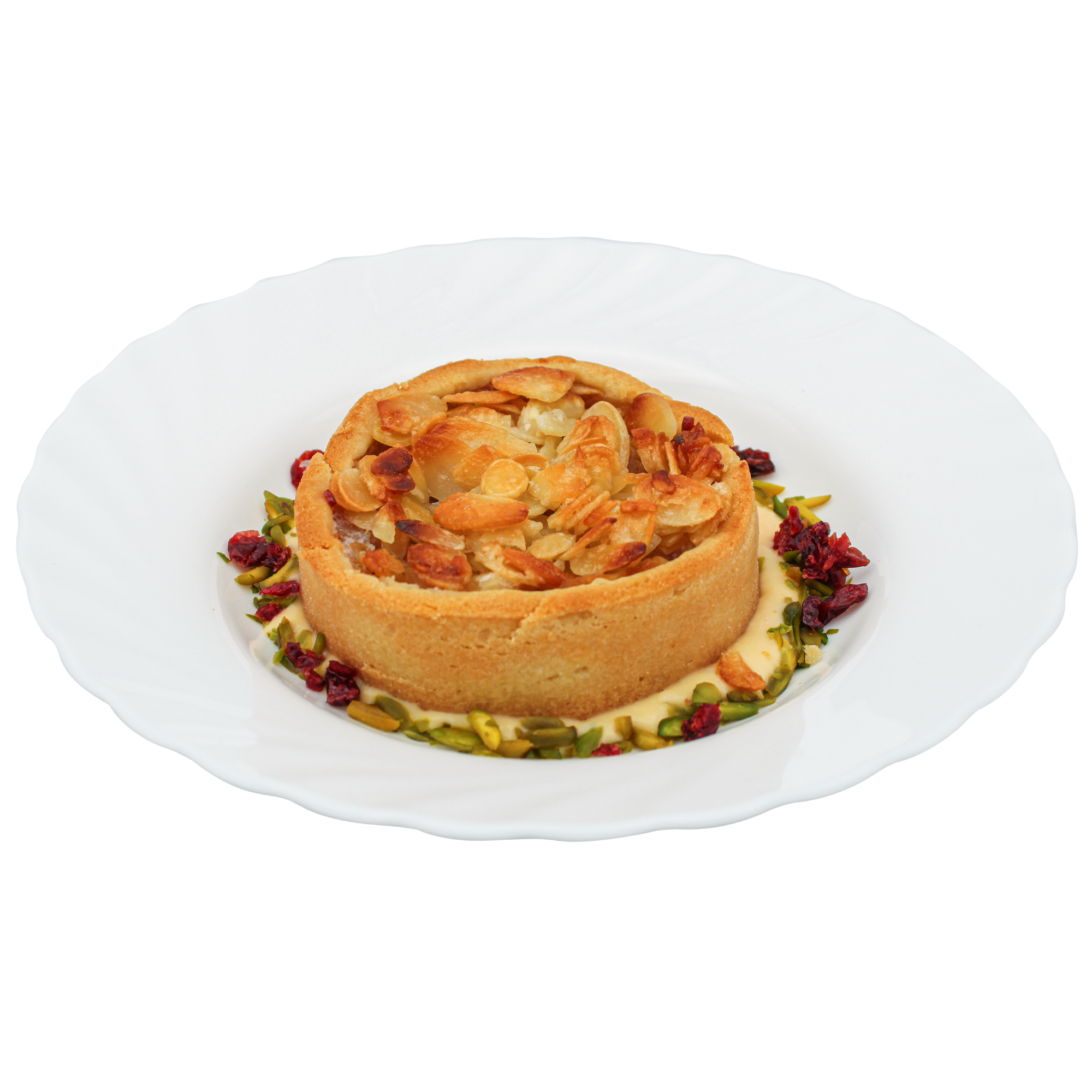 Apple Tart With Almonds And Sauce