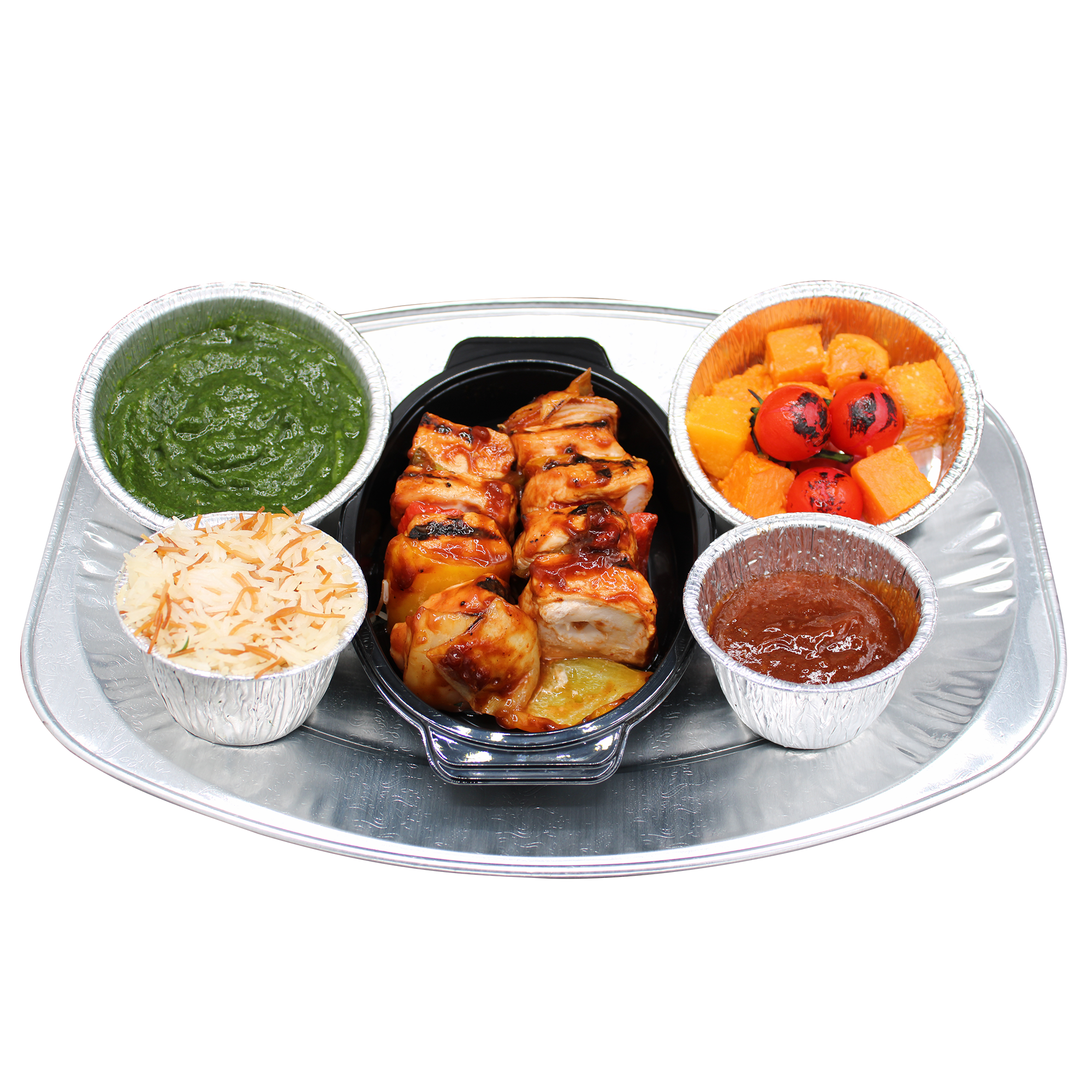 Brochette Of Chicken With BBQ Sauce