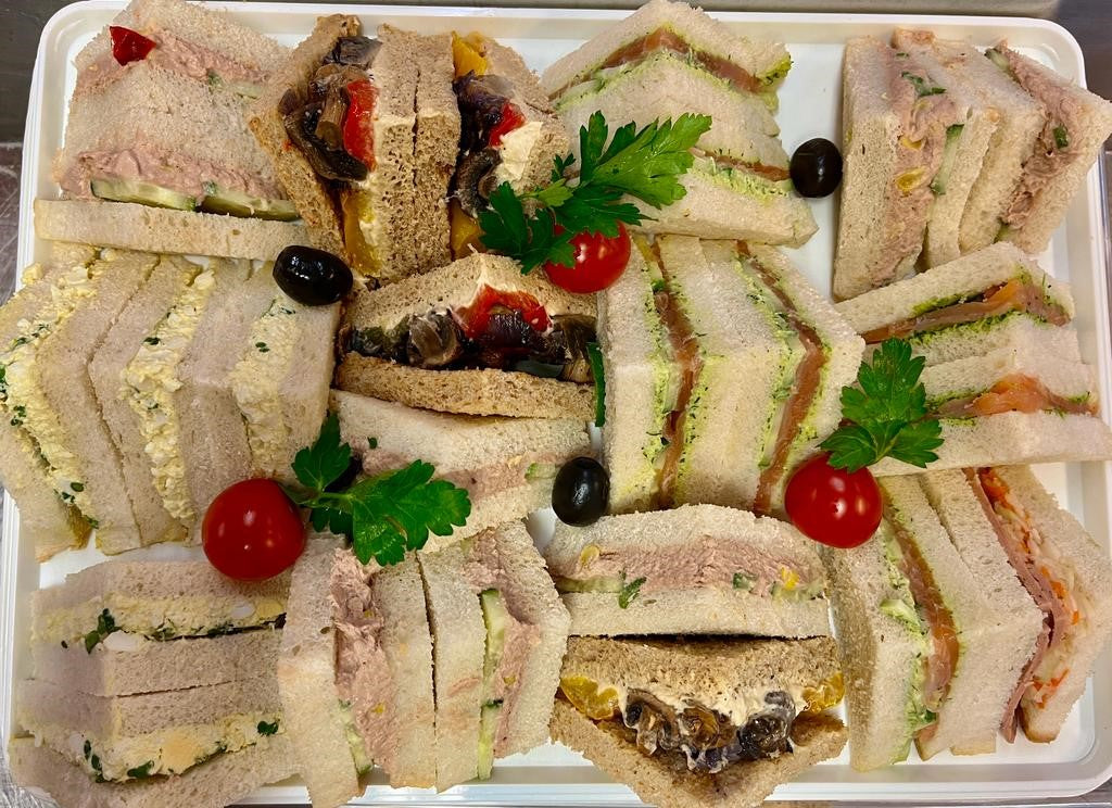 Mixed Sandwich platter (28 quarters) Veg and Fish