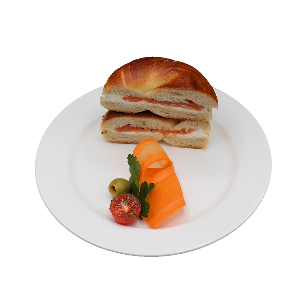 Smoked Salmon & Cream Cheese Layer Bagel